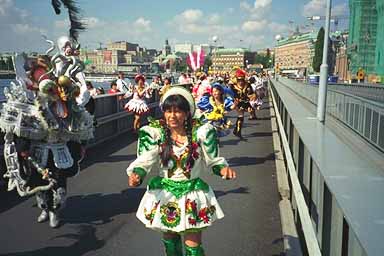 Morenada boliviana en Estocolmo